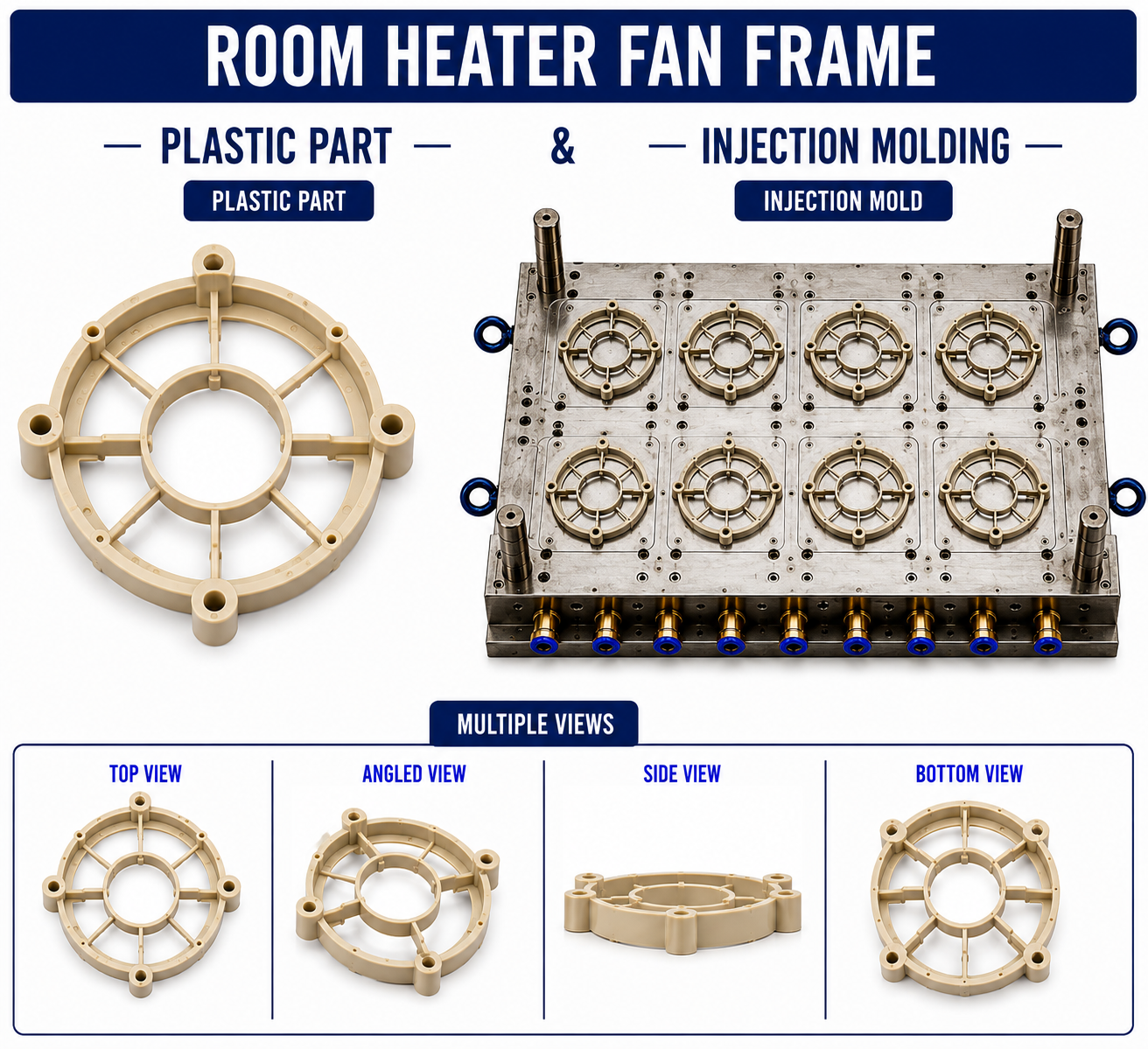 Room Heater Plastic Fan Frame Mould and Moulding Service